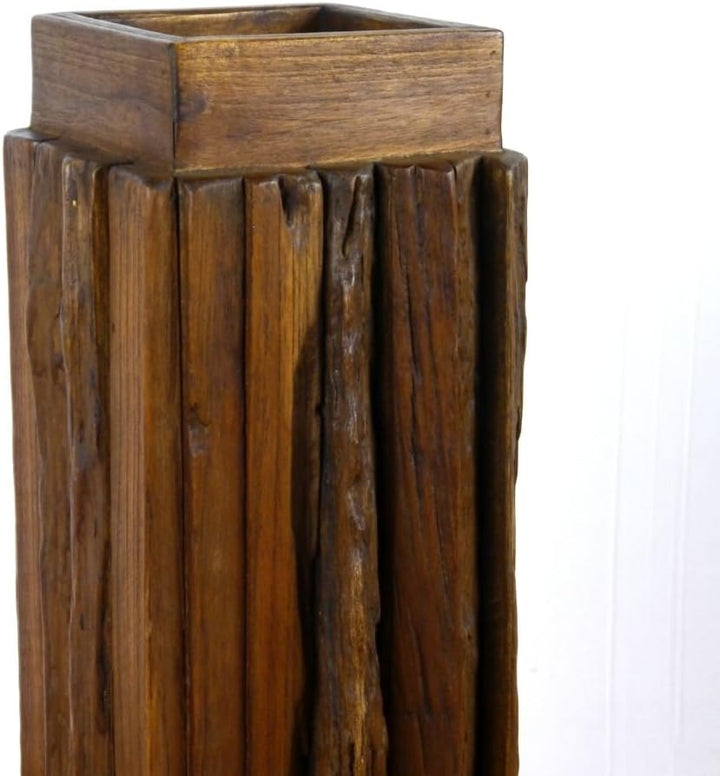 livasia Regenschirmständer aus Teakholz oder Hartholz, Schirmhalter, Schirmständer, Regenschirmhalte