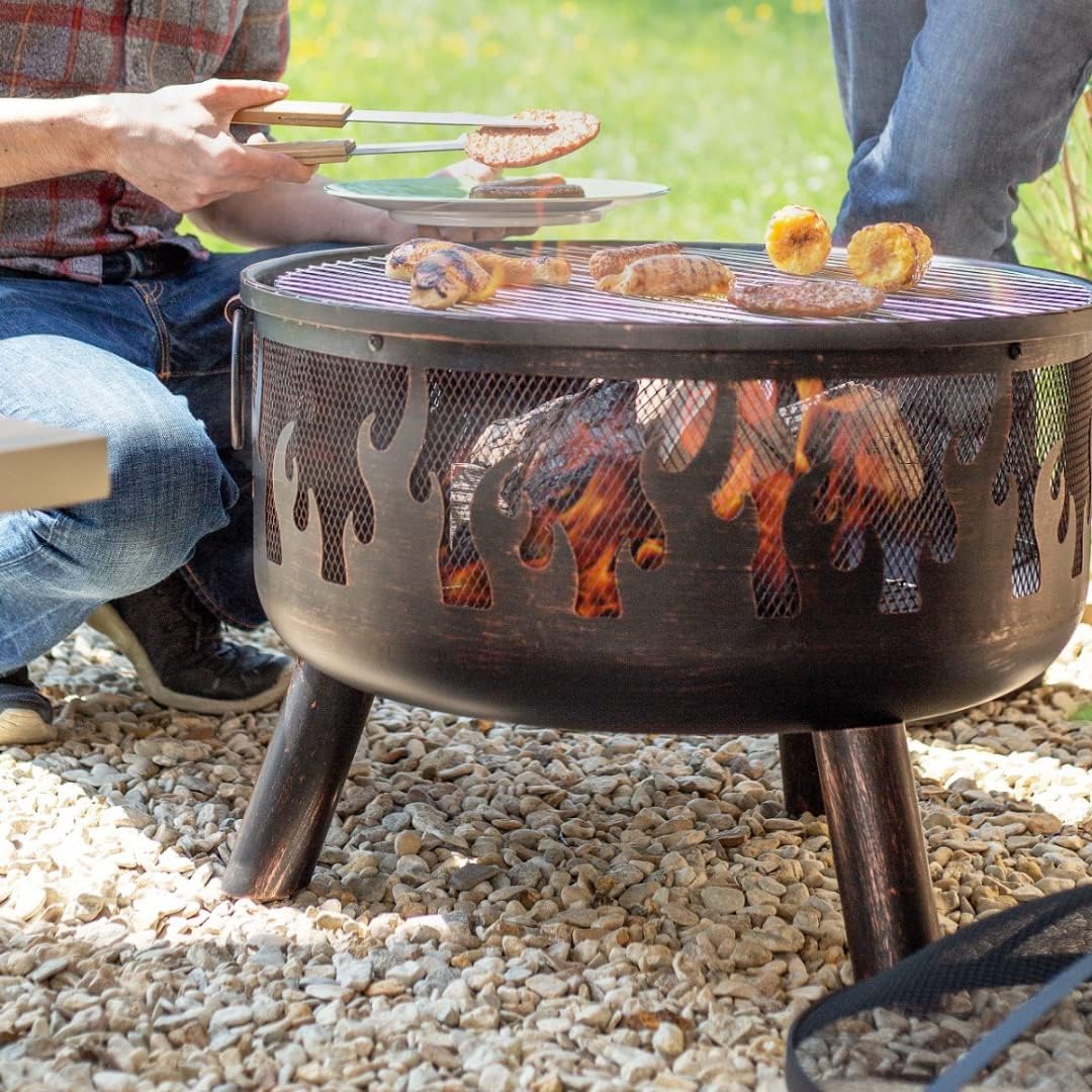 La Hacienda Wildfire Ø 61 cm - Feuerschalen für den Garten - Feuerstelle Outdoor & Feuertonne - Feue