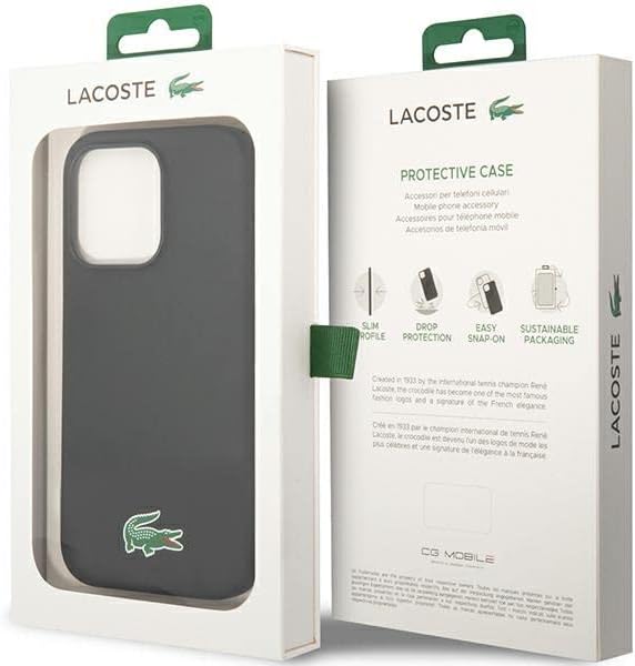 Lacoste LCHMP14XSLOK Hülle für iPhone 14 Pro Max 6.7" Schwarz hardcase Silicone