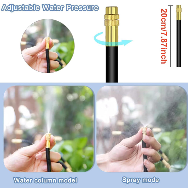 HUAZIZ 20m Pneumatik Schlauch Kit 8mm, bewässerungssystem, 360° biegbares Tropfbewässerungsset, 10St