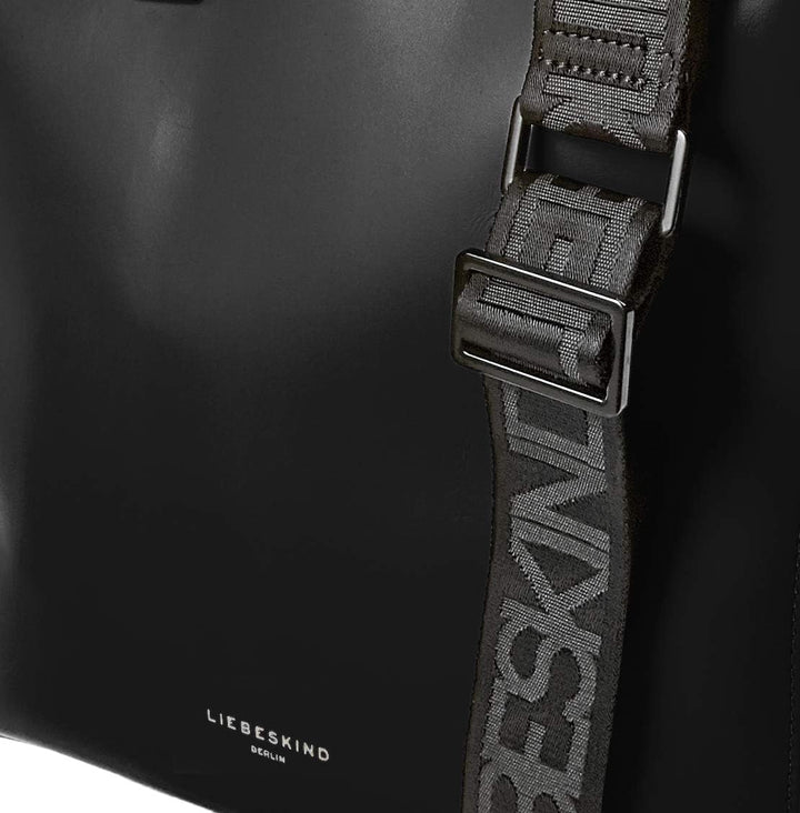 Liebeskind Damen Paperbag M OOS Tote Schwarz, Schwarz