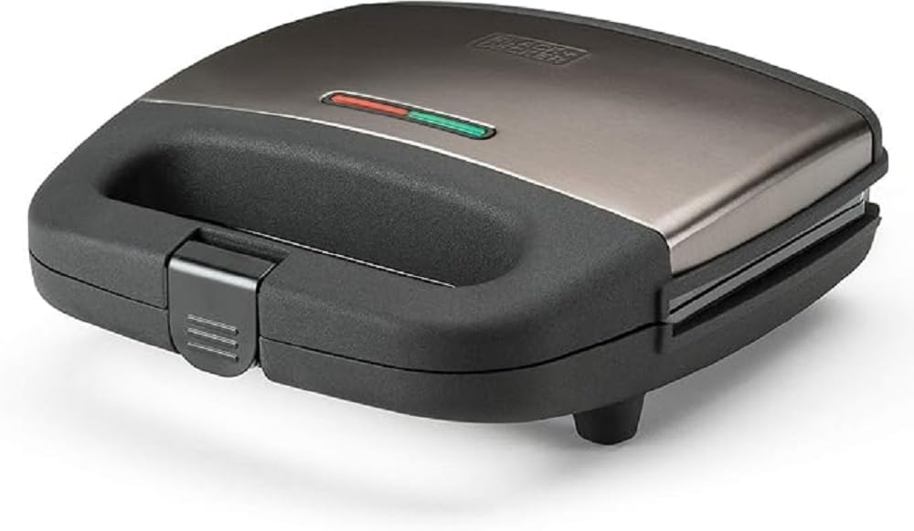Black+Decker ES9680070B BXSA751E Sandwich-Maker, 750, Edelstahl, Pantone 10394, Sandwich
