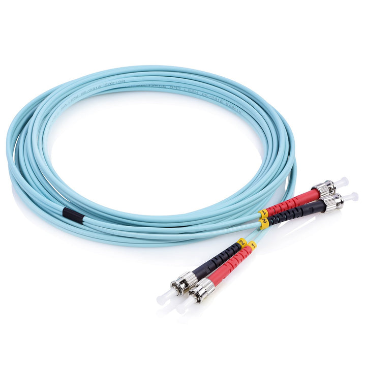 TPFNet Premium 5er Pack 5m LWL Glasfaser Fiber Patchkabel Multimode Kabel ST/ST OM3 Duplex 50/125µm