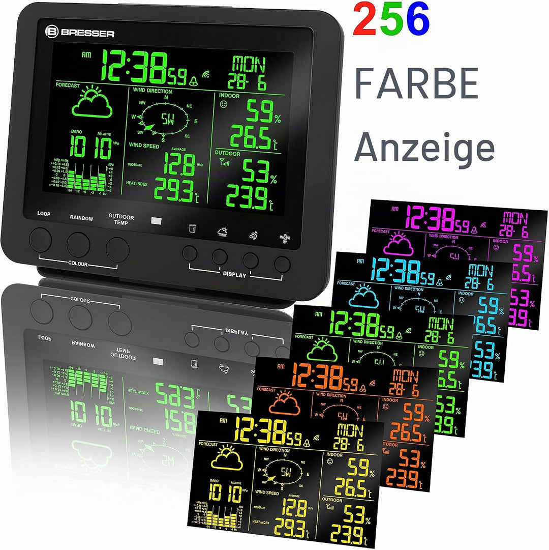Bresser zusätzliche Basisstation für 7002520 Farb Wetter Center, Schwarz