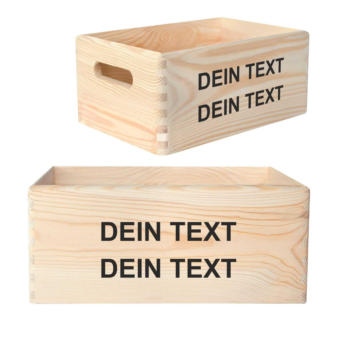 Creative Deco Personalisiert Geschenke Wunschtext Holzkiste ohne Deckel | Dein Eigener Beliebig Text