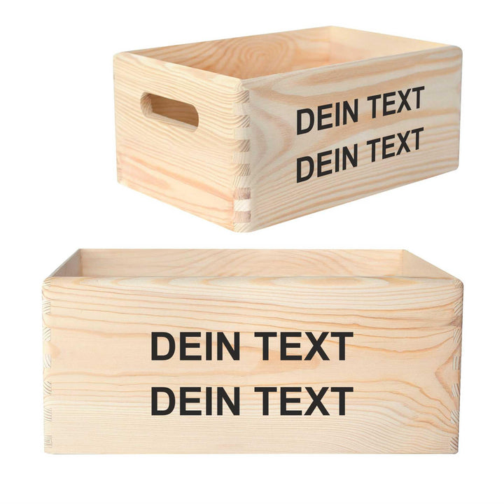 Creative Deco Personalisiert Geschenke Wunschtext Holzkiste ohne Deckel | Dein Eigener Beliebig Text