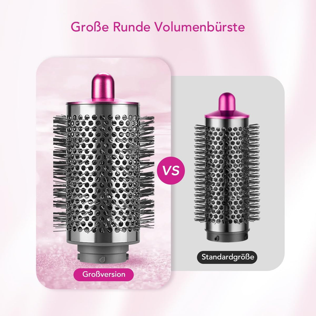 Grosse runde Volumenbürste-Aufsatz für Dyson Airwrap, Mit langen, feinen Borsten, um dem Haar Form u