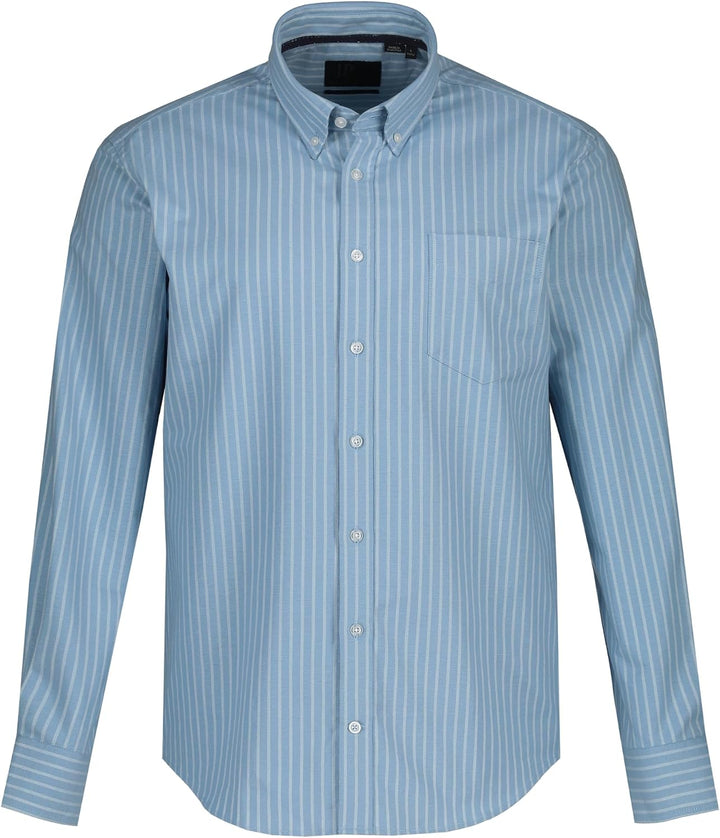 JP 1880 Herren grosse Grössen Übergrössen Menswear L-8XL Oxford-Hemd, Langarm, Buttondown-Kragen, Mo
