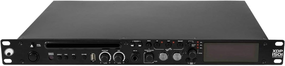OMNITRONIC XDP-1501 CD-/MP3-Player | 1 HE flacher CD-/MP3-Player mit USB-Port, Mikrofon-Eingang und