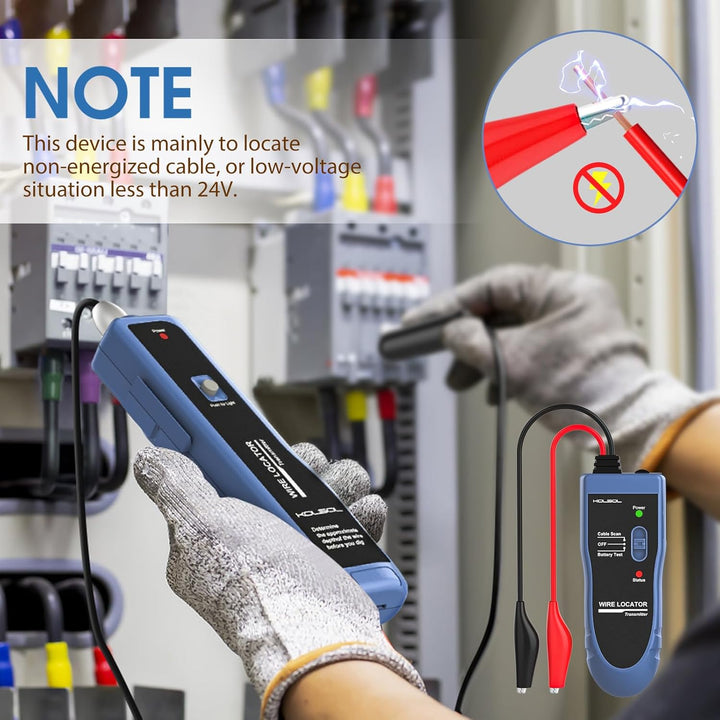 KOLSOL Unterirdischer Kabelsucher, Kabeltester F02 Pro zum Auffinden von Drähten und Steuerdrähten,
