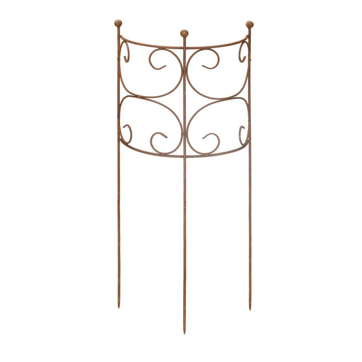 ecosoul Rankgitter Rankhilfe Staudenhalter Strauchhalter halbrund Rankgerüst Metall Eisen Rost Deko