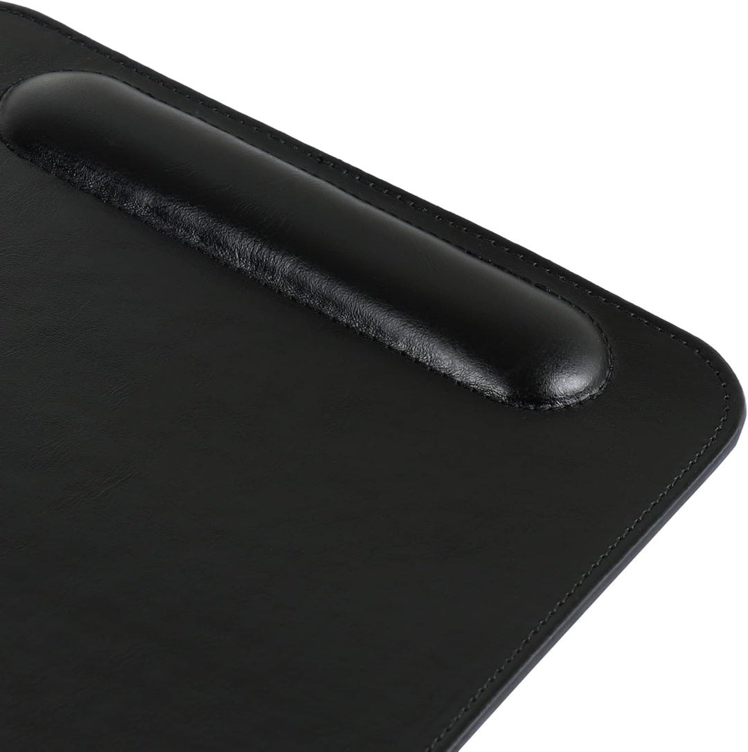Londo Leder Mauspad mit Handgelenkauflage – Rutschfeste Unterseite, Glatte Oberfläche, Ergonomisches