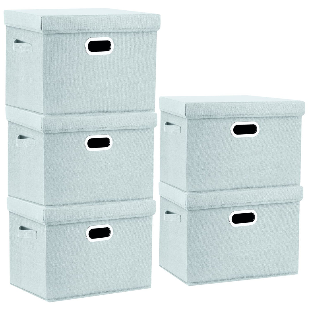 TYEERS Aufbewahrungsbox mit Deckel Gross, Stoff, Faltbare, Waschbare, Kisten Aufbewahrung mit Deckel