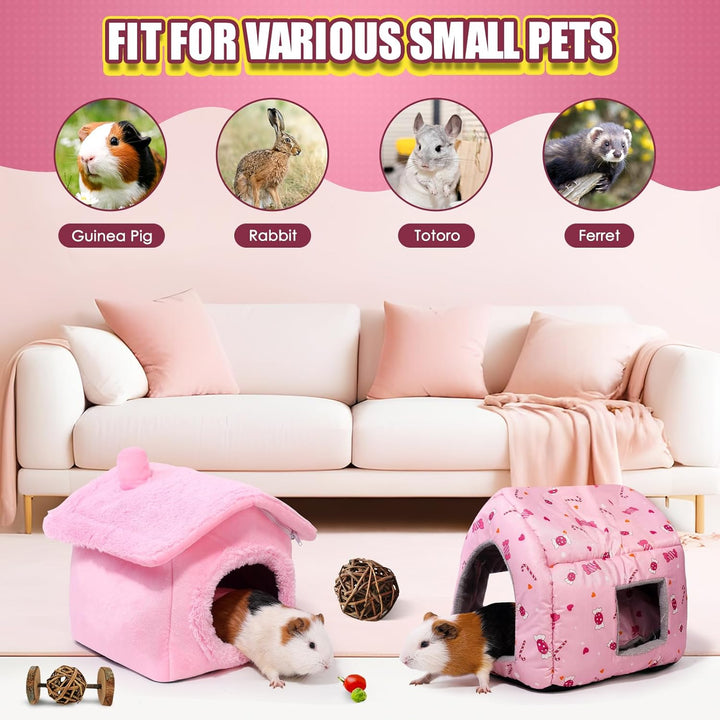 Meerschweinchen Haus, Meerschweinchen Bett, teilbares Plüschdach, Kaninchen Haus, Kaninchen Bett, id