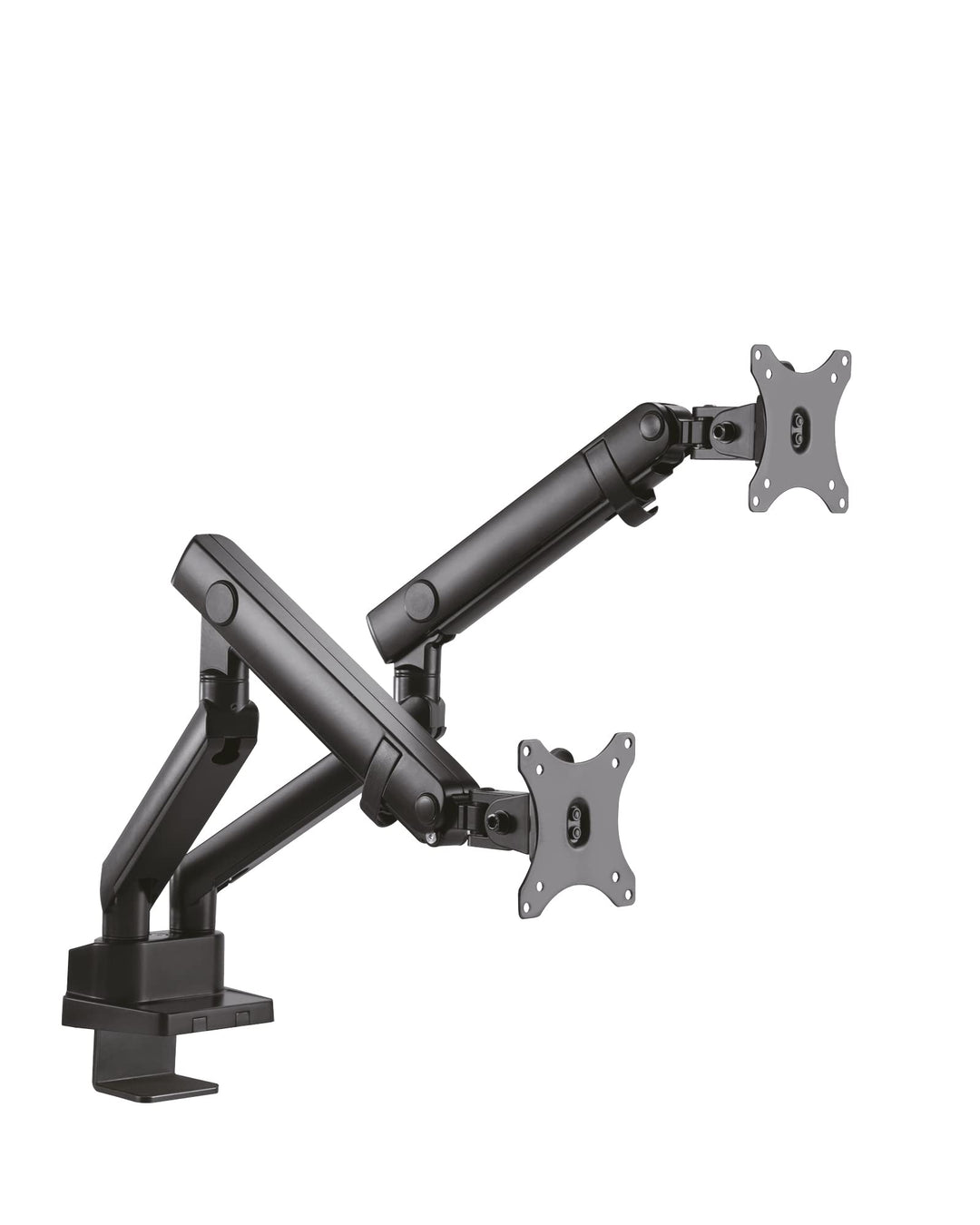 ICY BOX Monitor Halterung für 2 Monitore bis 32 Zoll (bis 8kg, VESA 75x75/100x100), Monitorständer a