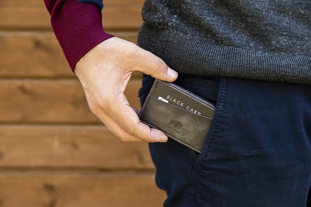 Solo Pelle Kartenetui mit RFID Schutz bis 11 Karten Portmonee Geldbeutel Kreditkartenetui für den Al