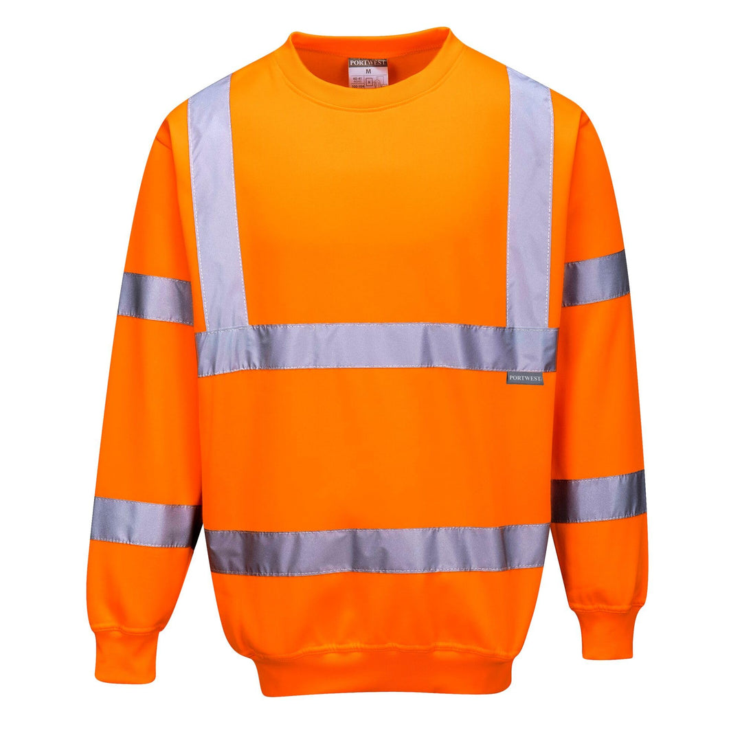 PORTWEST B303 - Warnschutz-Sweatshirt, 1 Stück, XXL, Orange, B303ORRXXL XXL Orange, XXL Orange