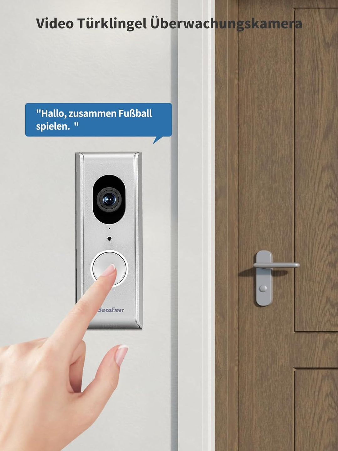 SecuFirst Türklingel mit Kamera mit Chime,Video Türklingel Kabelgebunden,WLAN Klingel Haustür Aussen
