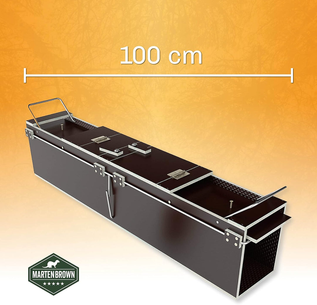 Martenbrown® Marderfalle Gross 100cm I Dient auch als Waschbärfalle oder Katzenfalle I Marder Kasten