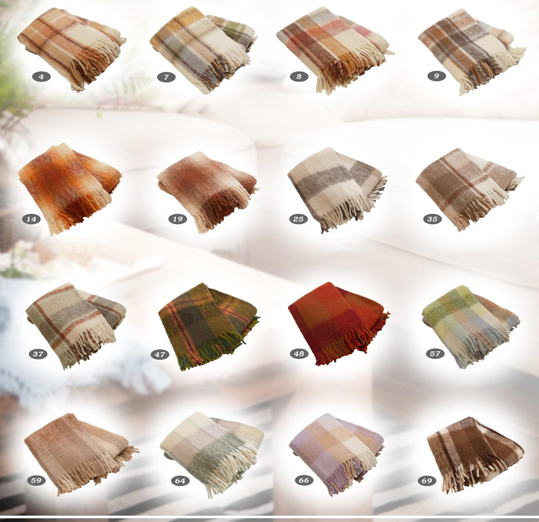 Forster Plaids Wohndecke York-P, 130x180 cm, Farbe: 014, ca. 630 gr, Schurwolle/Polyamid, 014