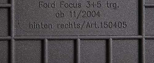 Fussmatten Vorne, Hinten + Tunnel Matte 5er Set für Ford Focus 2 MK2 2004-2011 / auch für X-Road RS