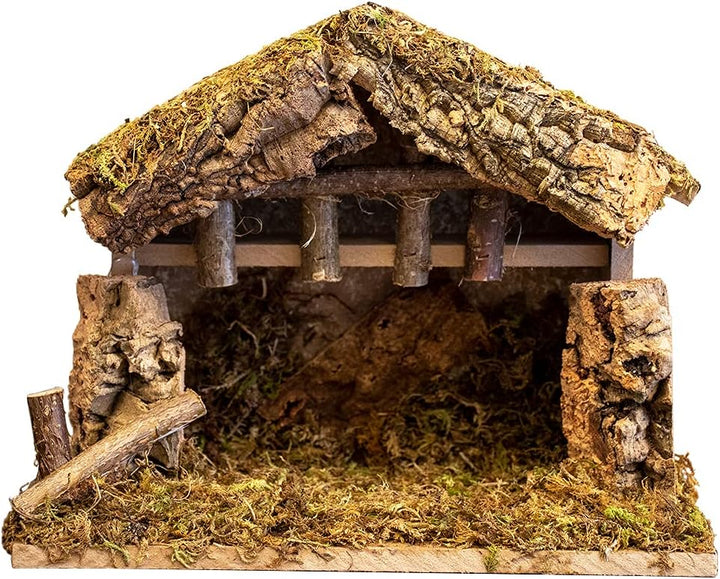 Village Weihnachtskrippe aus Holz für Weihnachtskrippe, 25,4 x 12,7 x 20,3 cm, hergestellt in Italie