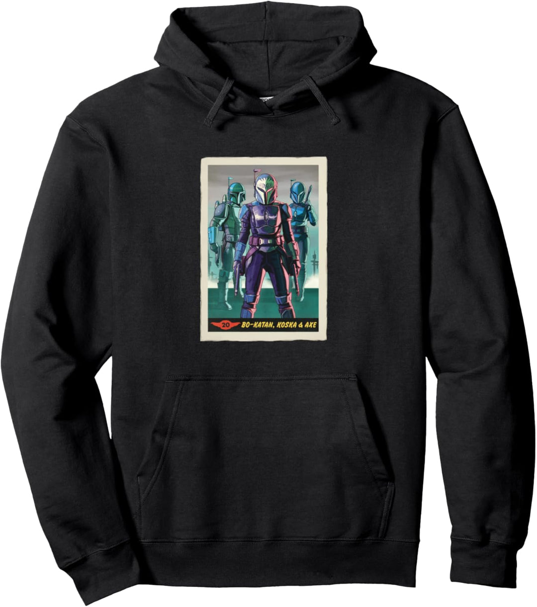 Star Wars: The Mandalorian Bo-Katan, Koska & Axe Bounty Card Pullover Hoodie