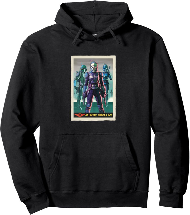 Star Wars: The Mandalorian Bo-Katan, Koska & Axe Bounty Card Pullover Hoodie
