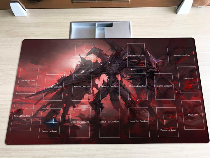New Mlikemat Playmat Destiny Hero, Plasma TCG CCG OCG Sammelkartenspielmatte mit Zonen + Gratis Tasc