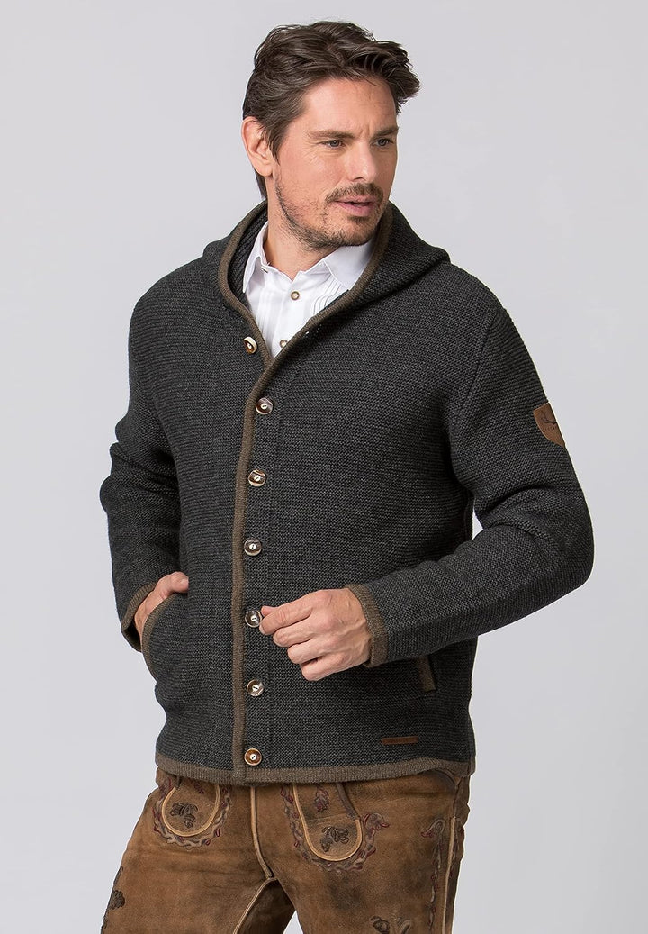 Stockerpoint Herren Jacke Alex Strickjacke 46 Anthrazit, 46 Anthrazit