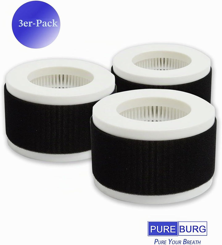 PUREBURG PB-P02F Ersatz-Filter kompatibel mit Pro Breeze PB-P02 Mini-Luftreiniger,Aktivkohle und Tru