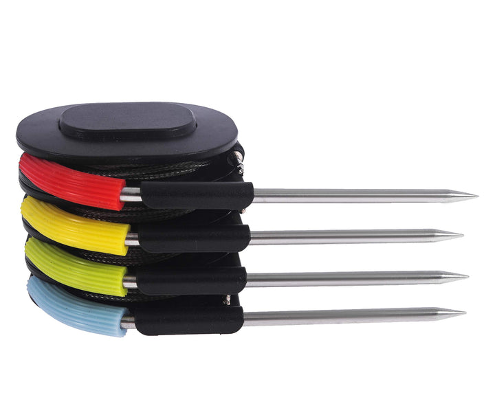 DELSbbq Ersatz-Fleischsonden 4er-Pack, kompatibel mit Weber iGrill & Connect Geräten, farbcodierte H