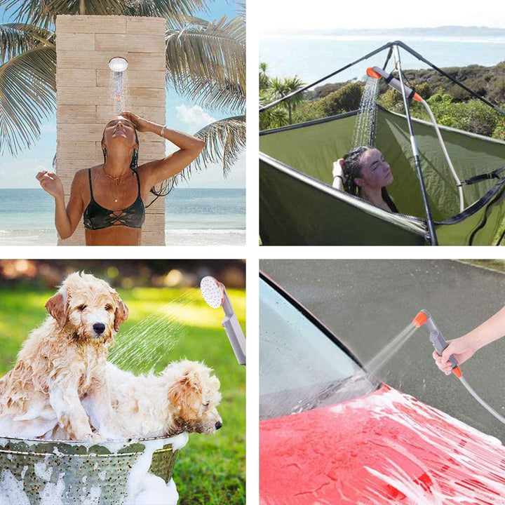 Zooma Tragbare Duschen Camping Dusche, Campingdusche mit Tauchpumpe, Tragbar Outdoor Dusche Wasserpu