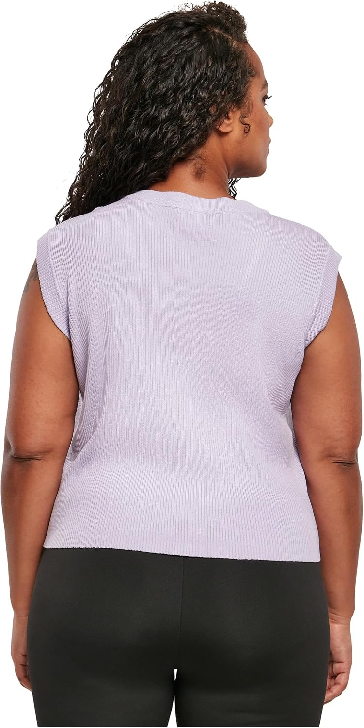 Urban Classics Damen Ladies Short Knittd Slip On S Lilac, S Lilac
