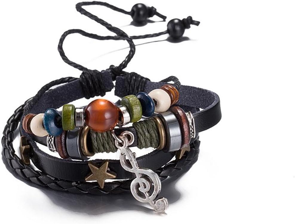 Miniblings Notenschlüssel Armband Anhänger Glücksarmband Violinschlüssel braun - Modeschmuck handmad