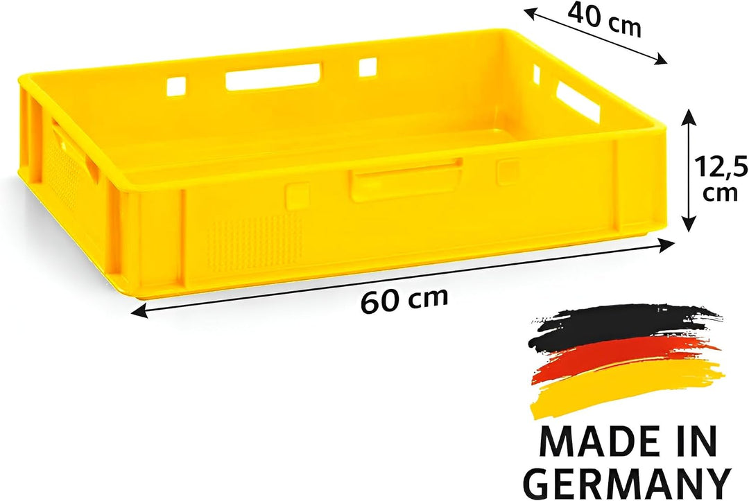 BURI Fleischerkiste E1 Lagerkiste 60x40x12,5 cm | Fleischkiste Metzgerkiste flach | extrem vielseiti
