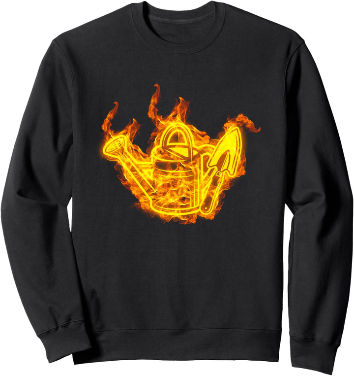 Feuer Giesskanne Flammen Garten Blumen Gärtner Sweatshirt