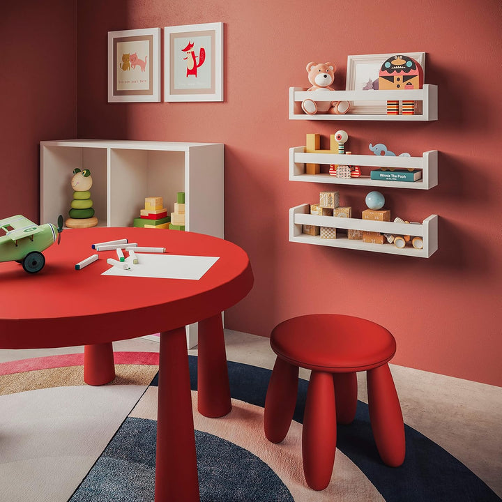 NATURE SUPPLIES Bücherregal Kinder, 3er-Set, Regal Kinderzimmer, Wandregal Kinderzimmer, ideal für B
