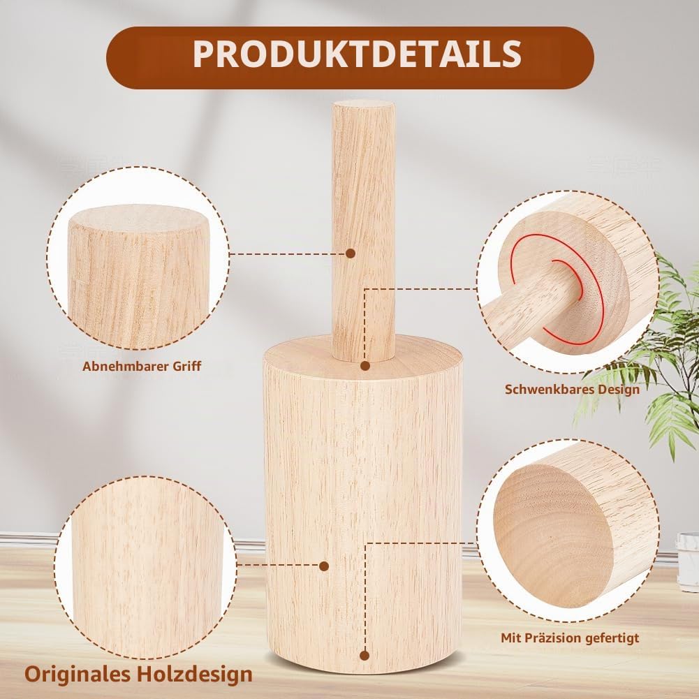 BENECREAT Tassen-Töpferformen in 3 Grössen, 6/7/8 cm Innendurchmesser, Tassenformungswerkzeuge aus H