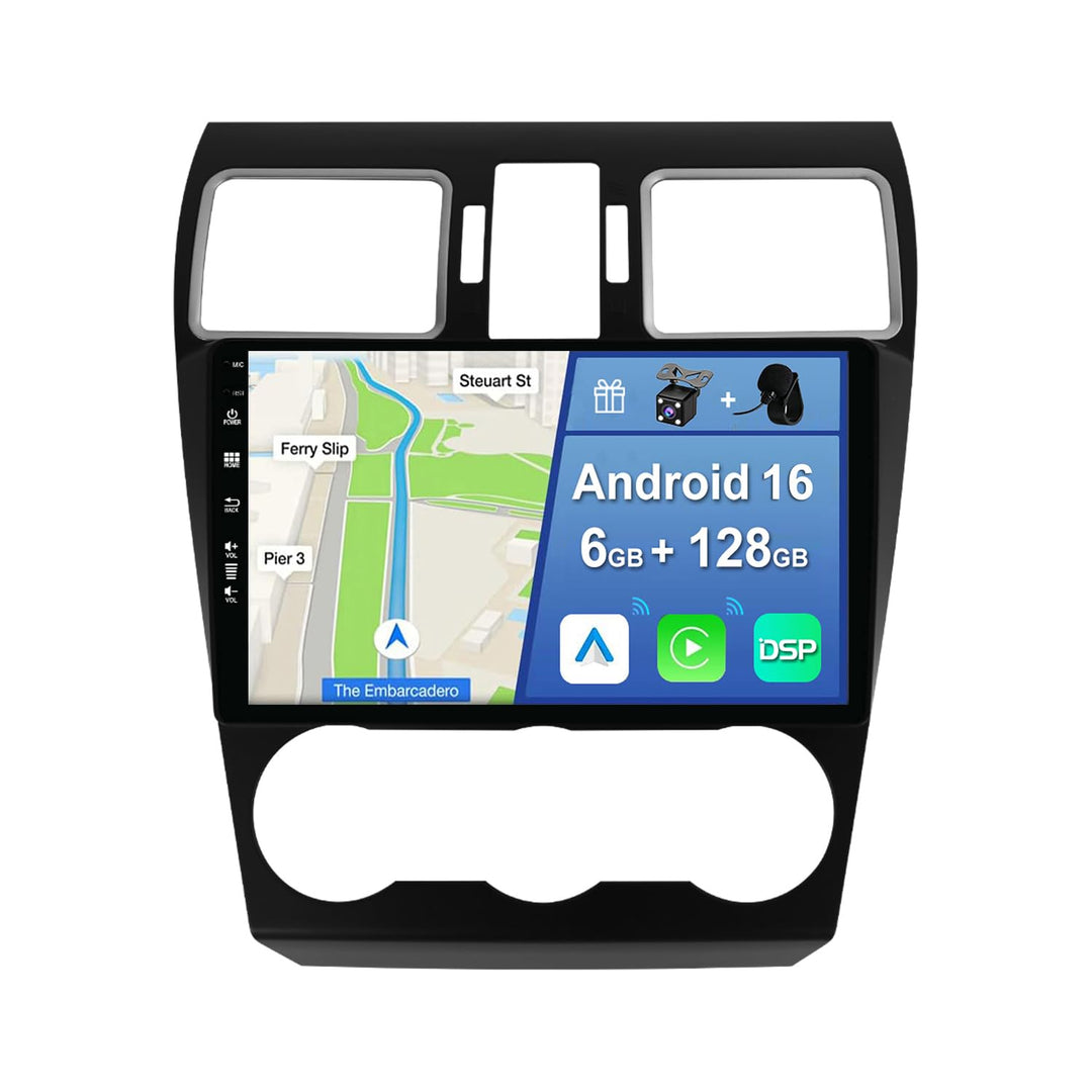 [6GB+128GB] Android 14 Autoradio für Subaru Forester/XV/WRX 2013-2018-[Integriertes CarPlay/Android