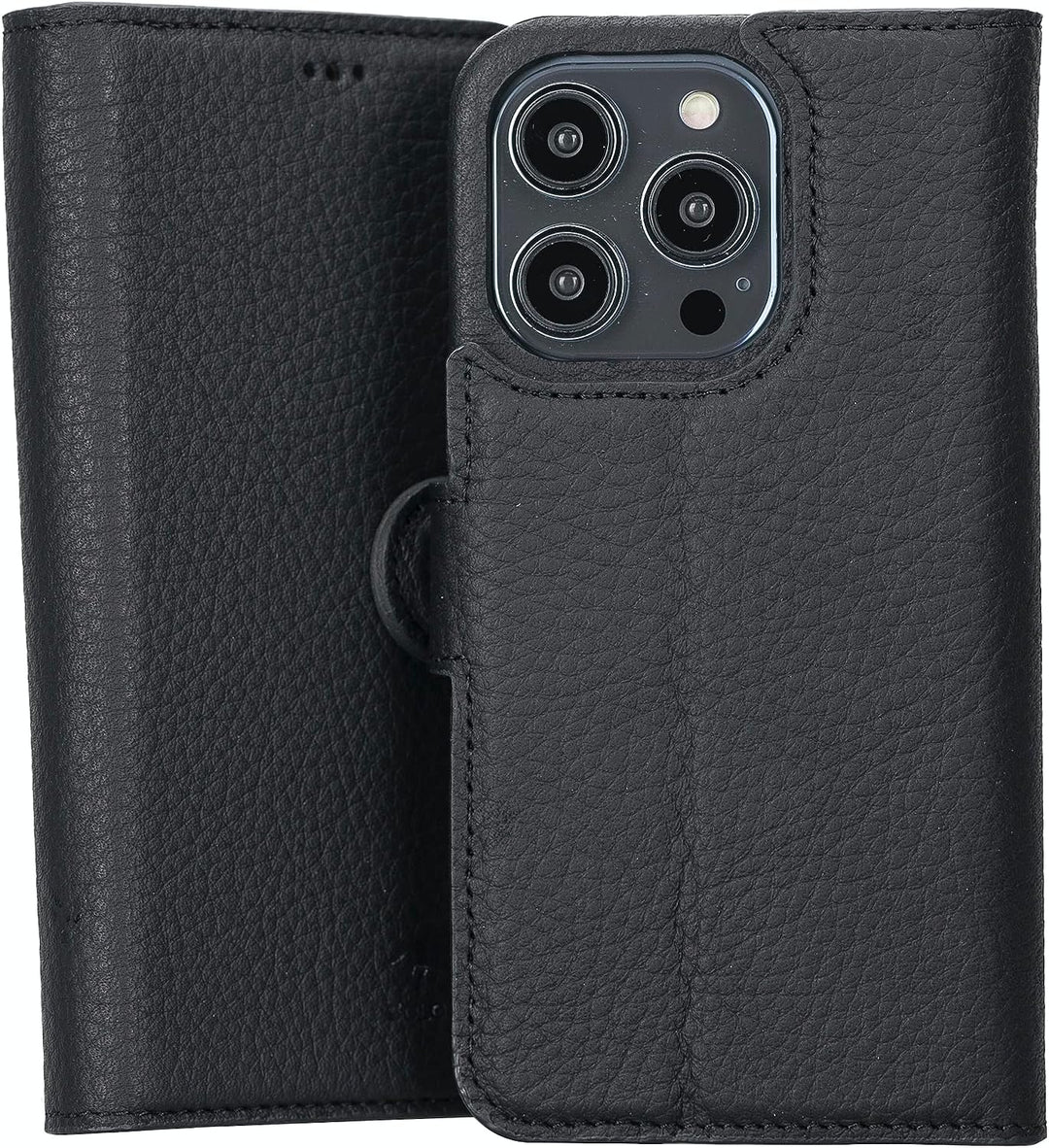 Solo Pelle Lederhülle kompatibel für iPhone 14 Pro in 6.1 Zoll abnehmbare Hülle (2in1) inkl. Kartenf