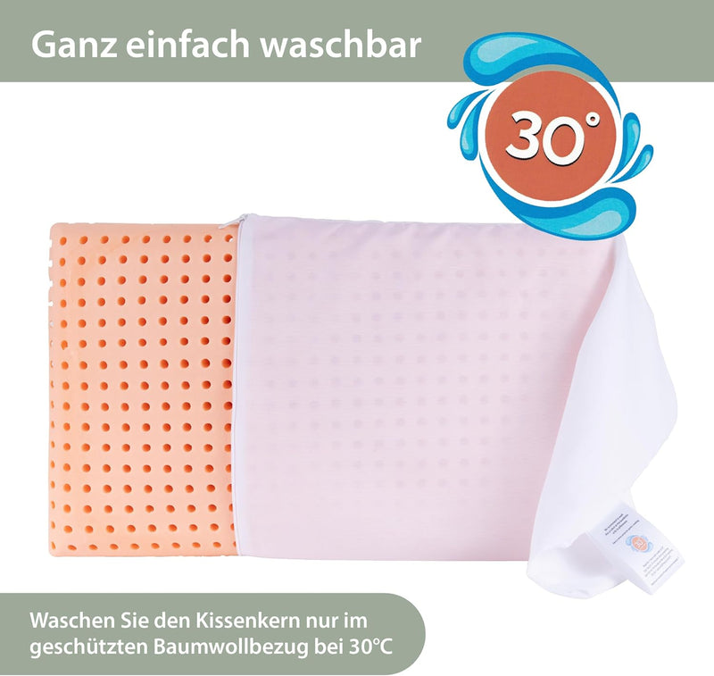 MaxxGoods Orthopädisches Nackenstützkissen aus Visco-Gelschaum | für gesunden Schlaf & Halswirbelsäu