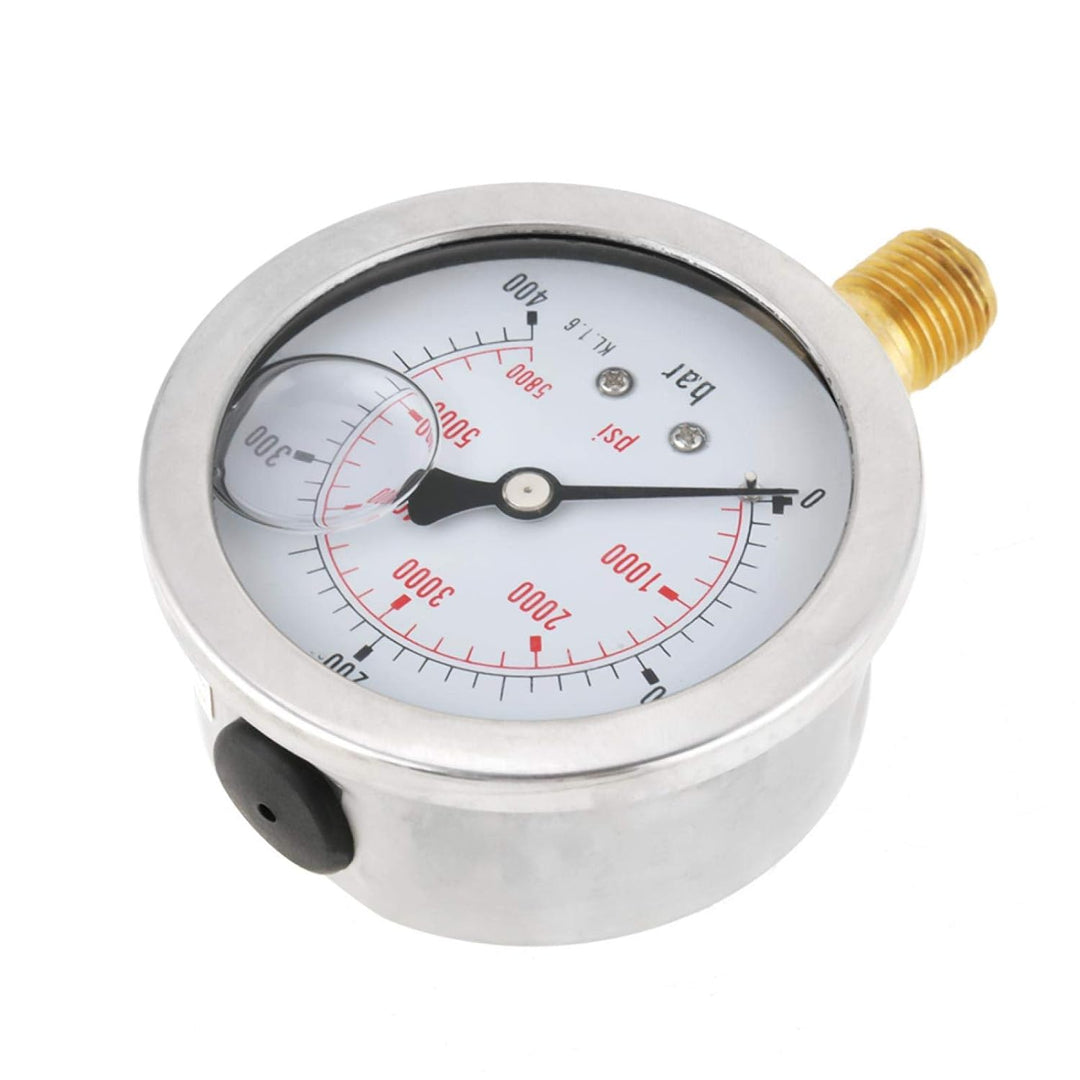 Niiyen Hydraulisches Manometer mit G1 / 4" Gewindeanschluss, Messbereich 0-400 bar / 0-5500 psi, EIN