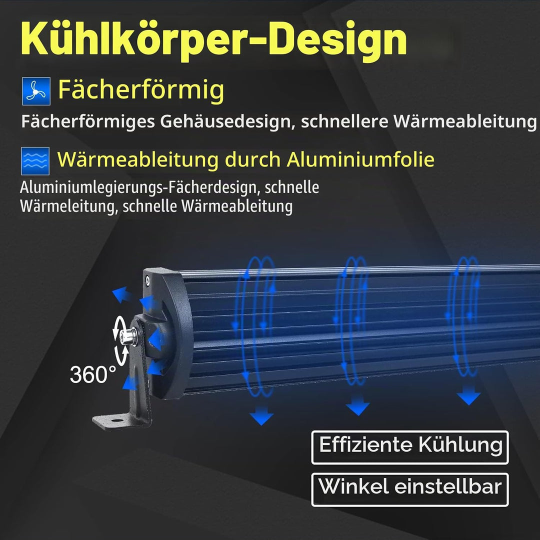 Willpower 52 Zoll 132CM 675W Led Arbeitsscheinwerfer Bar + 4 Zoll 10CM Led Scheinwerfer + Kabelbaum
