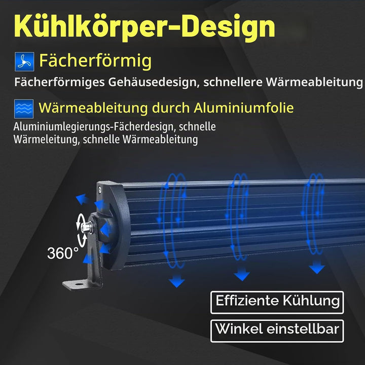 Willpower 52 Zoll 132CM 675W Led Arbeitsscheinwerfer Bar + 4 Zoll 10CM Led Scheinwerfer + Kabelbaum