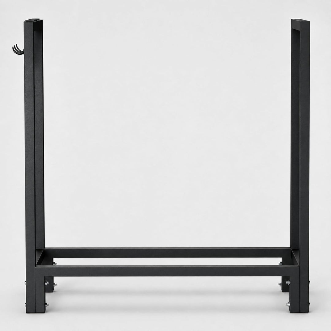 SCHMIDT security tools Kaminholzregal 77 x 30 x 76 cm Brennholzregal aus Stahl Schwarz Kaminholzstän