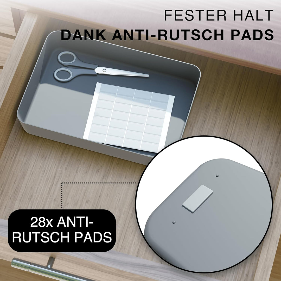 VMbathrooms Schubladen Organizer Set für jeden Bedarf | Praktische Schreibtisch Sortierboxen | Schub