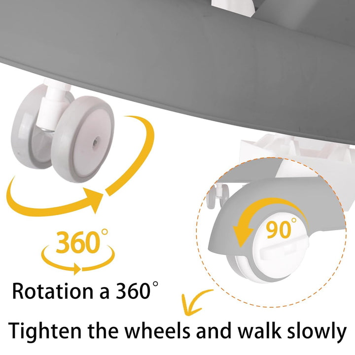 OHMG 4-in-1 Lauflernhilfe für Babys mit interaktivem Multiaktivitätstablett mit abnehmbarer Musik, h
