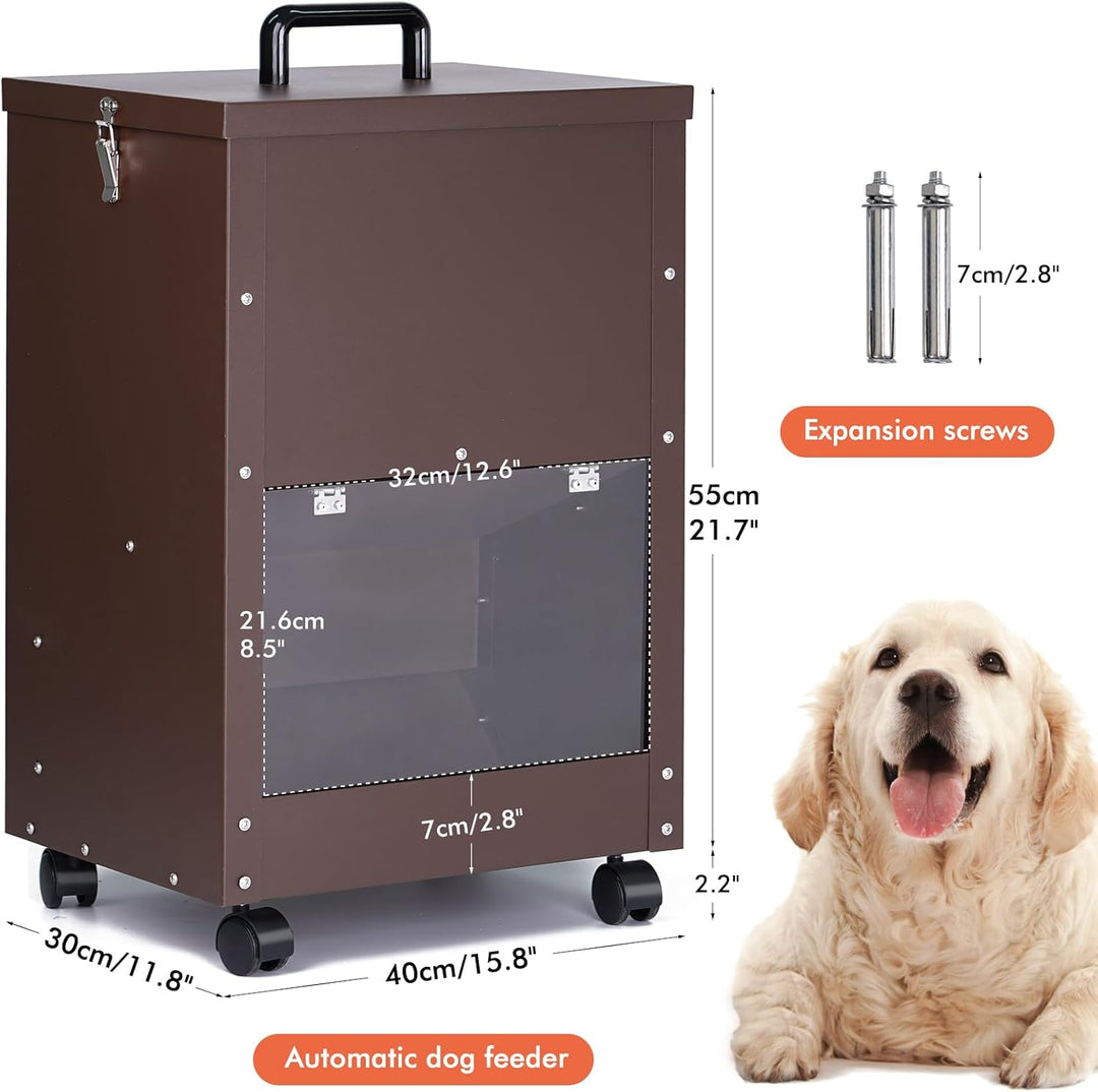 Automatischer Hundetränke 20KG verzinktes Hundefutter Schwerkraftfütterer Extra grosser selbstfütter