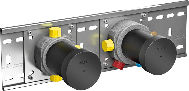 KEUCO IXMO Duschsystem 2 Verbraucher, Komplett-Set mit IXMO Thermostat, Kopf- und Handbrause, Brause